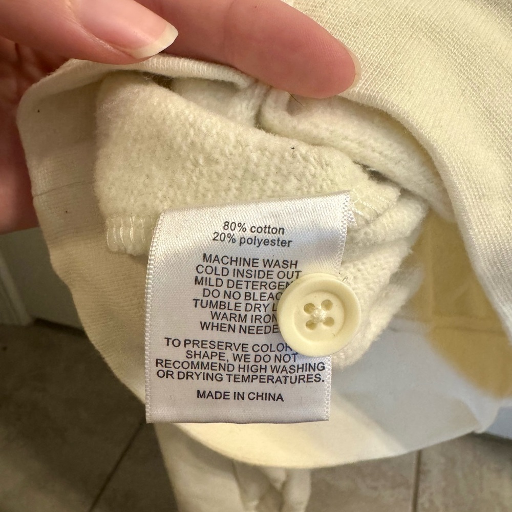 Melody Ehsani Cream Statement Sweatshirt With Bla… - image 6